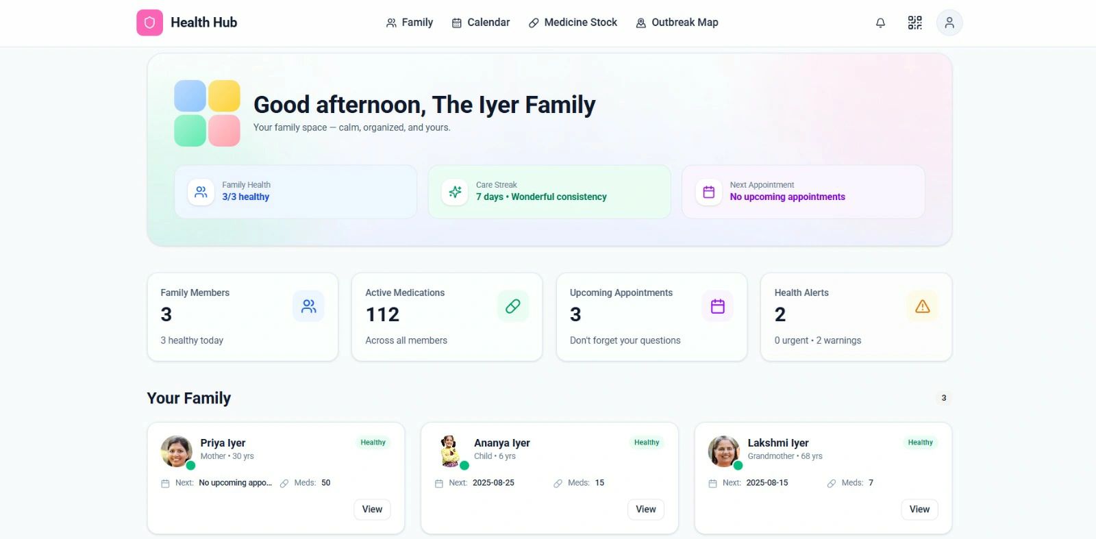 Family Health Management Platform
